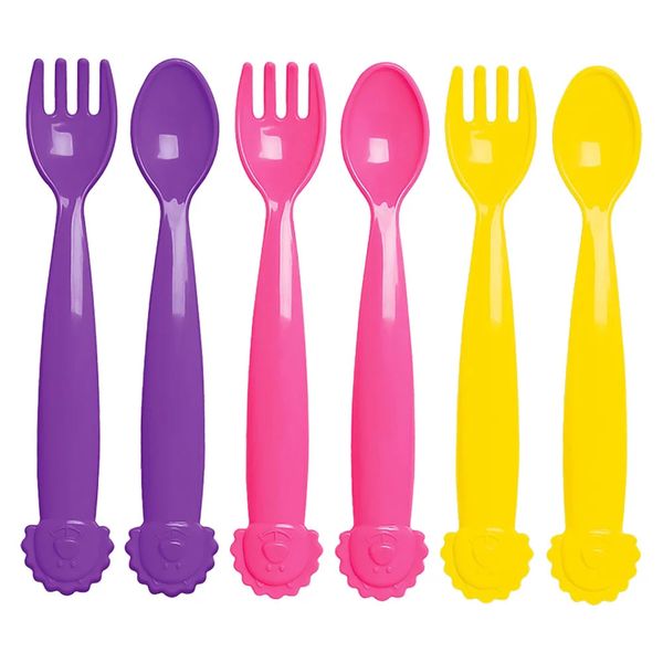 Kit Talheres Infantil LP House Linha Dindo Menina 6 Peças Kit Talheres Infantil LP House Linha Dindo Menina 6 Peças