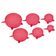 Conjunto de Tampas Euro Home em Silicone 6 Tampas Vermelho