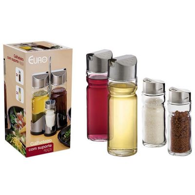 Galheteiro Euro Home VDR1839 4 Peças Inox