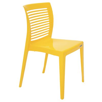 Cadeira Tramontina Victória em Polipropileno Amarelo com Encosto Horizontal