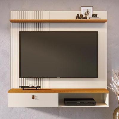 Painel Home Suspenso íris Cinamomo Off White Para Tv Até 55 Madetec Cinamomo Off White