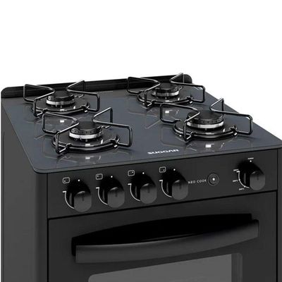 Fogão De Piso Max Glass 4 Bocas Fgvmg410 Suggar Preto