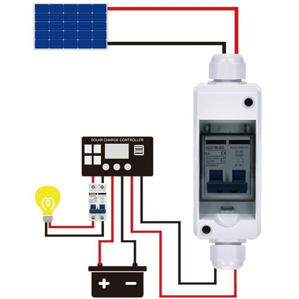 Caixa Combinadora Solar IP65 com Interruptor e Caixa de Junção 20A