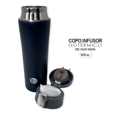 Garrafa Isotérmica com Tampa 500ml - Azul