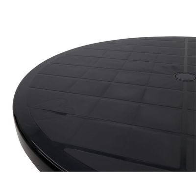 Mesa Tramontina Cassino 90 cm em Polipropileno Preto