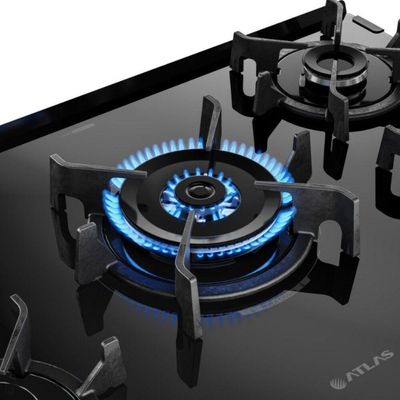 Fogão De Piso 5 Bocas Agile Up Glass Com Mesa De Vidro 300001665 Atlas Preto Bivolt