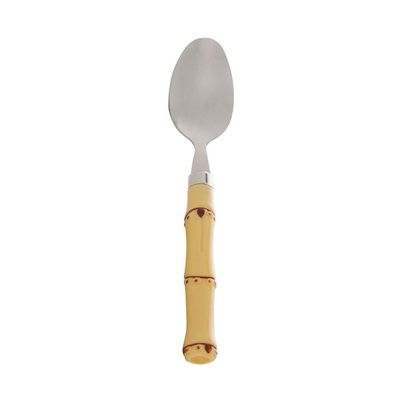 Conjunto 6 Colheres Para Chá De Aço Inox Com Cabo De Plástico Bambu 17cm 7388 - Lyor