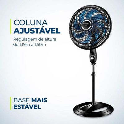 Ventilador De Coluna Super Turbo 8 Pás Mondial - Vtx-40c-crystal Vent 40cm Vtx-40c-crystal 220v/60hz .
