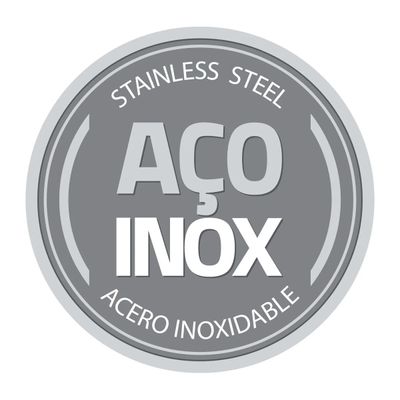 Jogo de Panelas Tramontina Allegra em Aço Inox com Fundo Triplo e Tampas de Inox 2 Peças