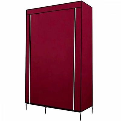 Guarda Roupa Duplo Cabideiro Arara 5 Prateleiras Vermelho