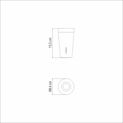 Copo Térmico Tramontina Exata em Aço Inox Azul sem Tampa 420 ml