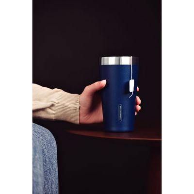 Copo Térmico Tramontina Exata em Aço Inox Azul sem Tampa 420 ml