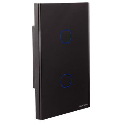 Interruptor Touch Wi-Fi Smart Tramontina Preto com 2 Canais