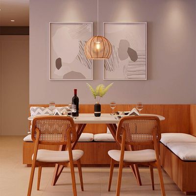 Lustre Pendente Blumenau Malásia E27 Bivolt Ocre