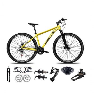 Bicicleta Aro 29 Absolute Nero 5 Freio Hidráulico K7 27v Garfo Com Trava - Amarelo Tam.17