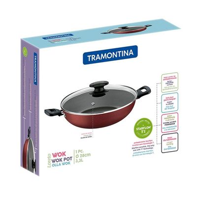 Panela Antiaderente Tramontina Loreto 27817022 3,3l Vermelha