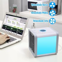 Ar Condicionado Portátil Arctic Air Cooler Umidificador Climatizador Luz Led 7 Cores Rgb
