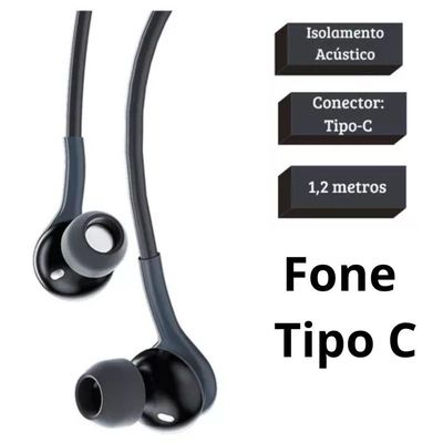 Fone De Ouvido Tipo C Para Celular Com Microfone A Gold Fn-a61