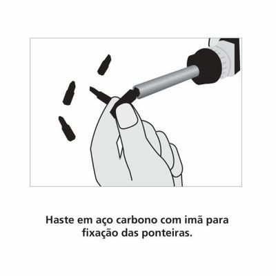 Chave de Fenda com Ponteiras Tramontina Basic para Uso Doméstico 6 Peças