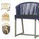 3 Cadeiras De Jantar Noronha Fendi Corda Náutica E11 Trama Azul
