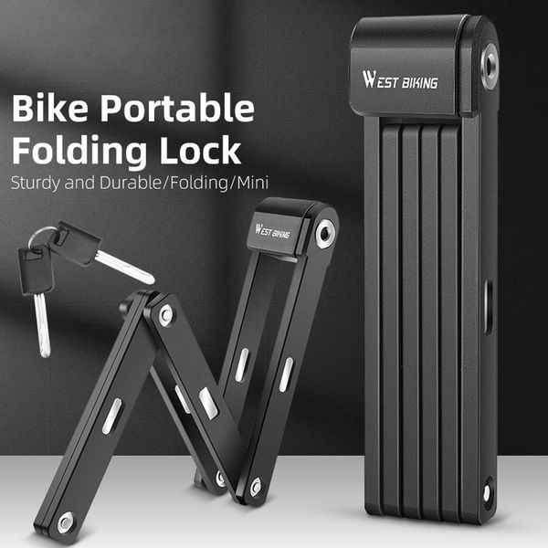Cadeado dobrável para bicicleta elétrico preto