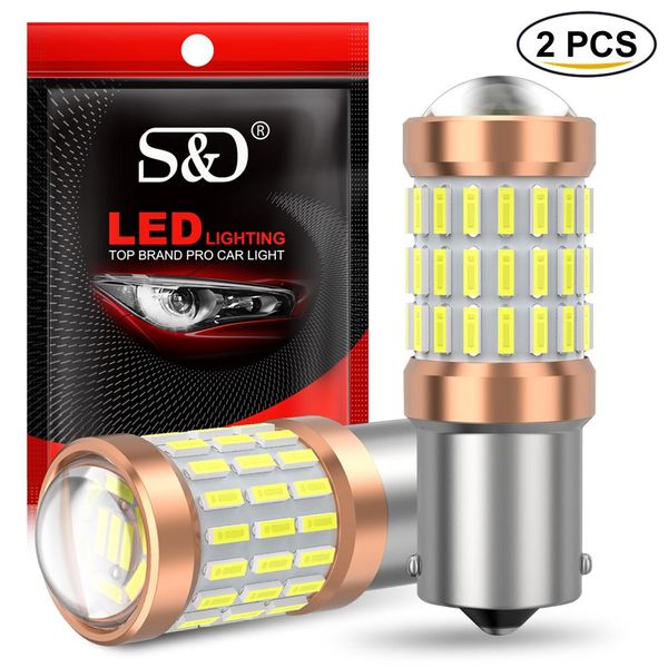 2X Lâmpadas LED P21W 1156 BA15S BAU15S PY21W 1157 BAY15D T25 3156 1156 BA15S P21W / vermelho