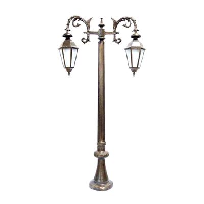 Poste de Jardim Firenze 02 Luminária Italiana Alumínio 246cm