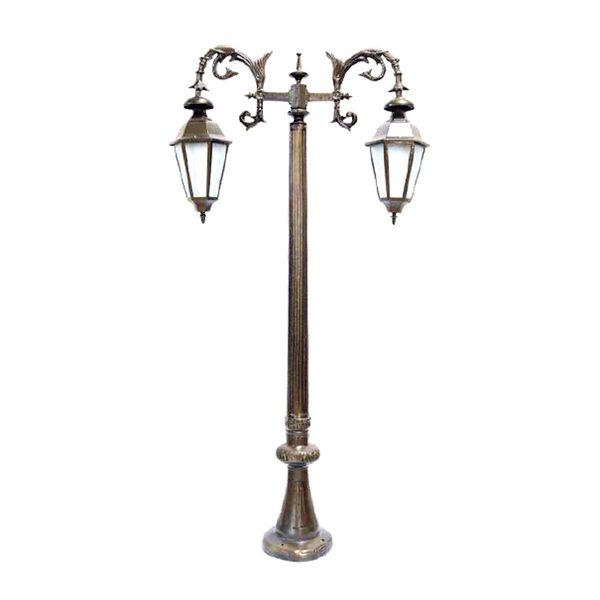 Poste de Jardim Firenze 02 Luminária Italiana Alumínio 246cm
