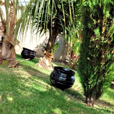 Panelão Caldeirão Bruxa Tripé Ferro Fundido Preto 60L 50cm