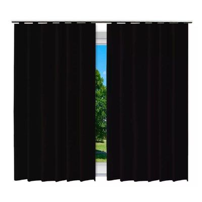 Cortina Blackout Preto Com Ilhós 280 X 250 Cm