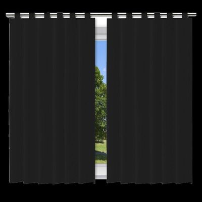 Cortina Blackout Preto 280 X 280 Cm Com Alça Para Varão