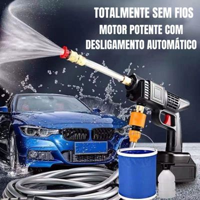Lavadora De Alta Pressão Pistola Lava Jato Recarregável