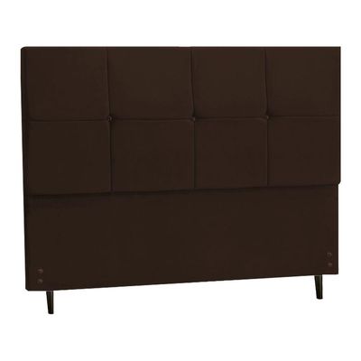 Cabeceira Solteiro 94 Cm New Civic Marrom Para Cama Box Estofada
