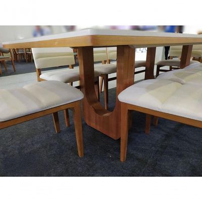 Sala De Jantar Com 8 Cadeiras 2,20 Estellar Requinte Salas