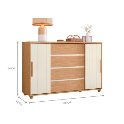 Comoda Feitiço Freijo Off White Titanium