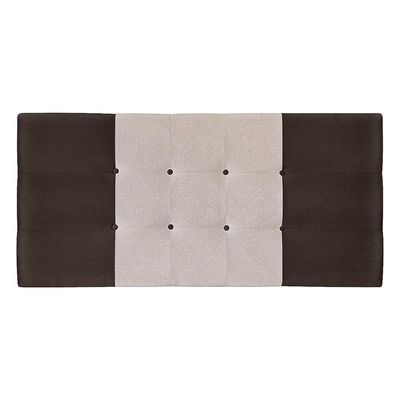 Painel Estofado Nina 164 Cm Cama Box Quarto Casal Queen Size Suede Marrom/bege
