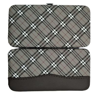 Kit Alicates Aço Pedicure Manicure Com 12 Pcs Estojo Viagem Cinza