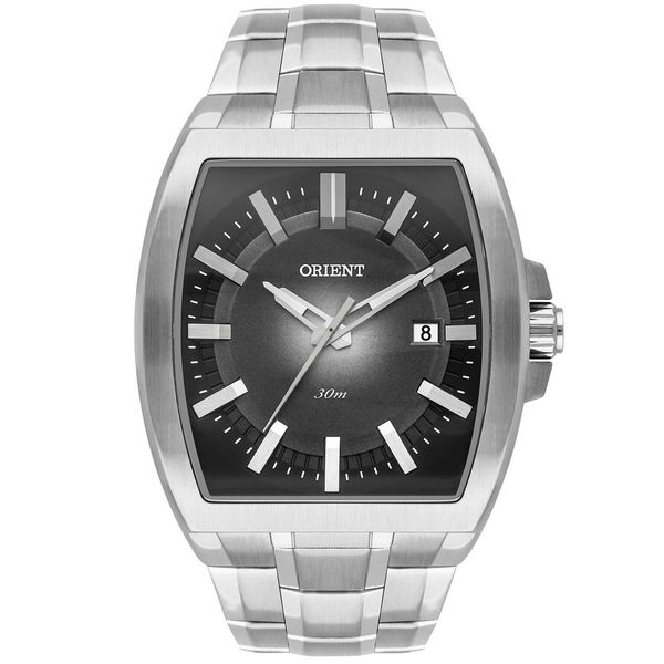Relógio Orient Masculino Ref:Gbss1055 G1sx Retangular Prateado