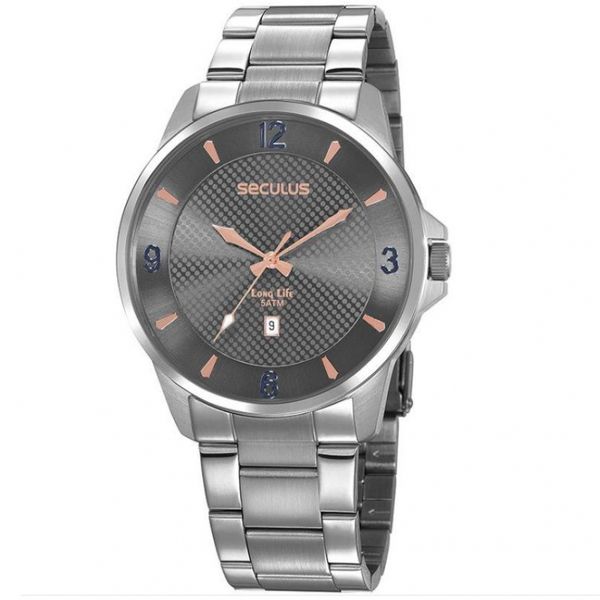 Relógio Seculus Masculino Ref:20806g0svna3 Casual Prateado