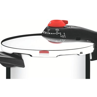 Panela de Pressão Tramontina Solar Aço Inox 6 L Fundo Triplo com 5 Dispositivos de Segurança 22 cm