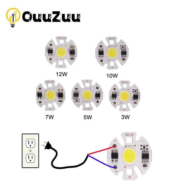 Mini Lâmpada LED COB 220V/110V 3W 5W 7W 9W Y27 110V 3W / branco quente