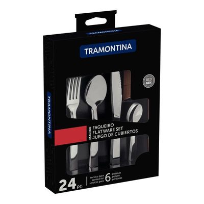Faqueiro Tramontina Aço Inox Malibu 24 Peças