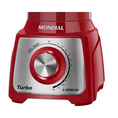 Liquidificador Mondial Turbo L-1200 Ri 127v-vermelho/inox 110V