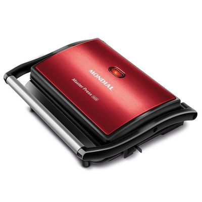 Press Grill Red Ceramic Mondial Pg-01-rc Press Grill Red Ceramic Pg-01-rc 127v/60hz Inox Vermelho 110V