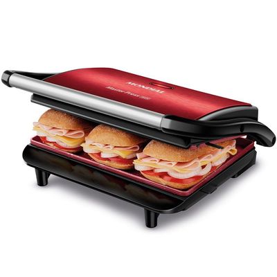 Press Grill Red Ceramic Mondial Pg-01-rc Press Grill Red Ceramic Pg-01-rc 127v/60hz Inox Vermelho 110V