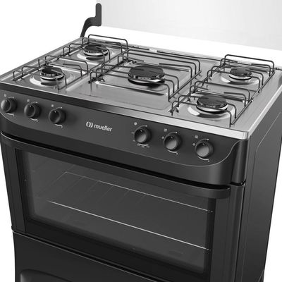 Fogão Mueller 5 Bocas Preto Fosco Acendimento Manual Mfi5ba