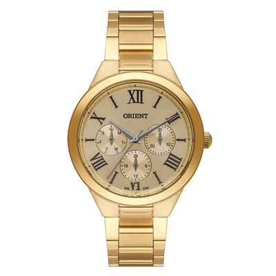 Relógio Orient Feminino Ref: Fgssm072 C3kx Multifunção Dourado