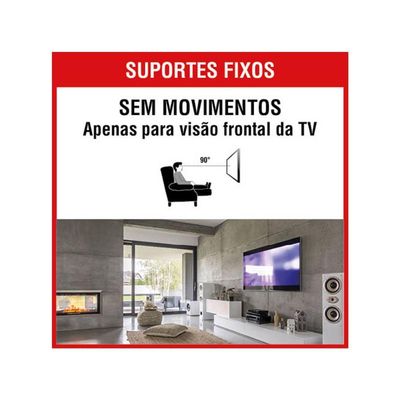 Suporte Universal Para Tv Ultra Slim Fixo 10-100" Sbru859 - Brasforma