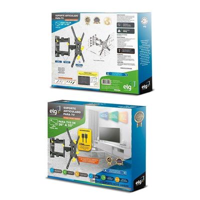 Suporte Articulado Tv 26 A 55 +cabo Hdmi 2,5m Movev4hdmi Elg