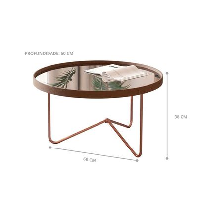 Mesa Centro De Sala Pensilvania Castanho Bronze